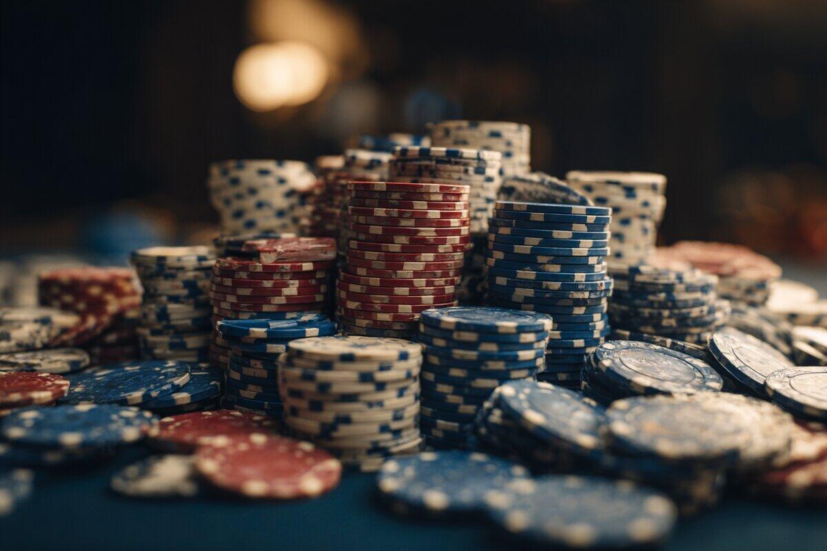 Stack casino chips với bonus phần trăm