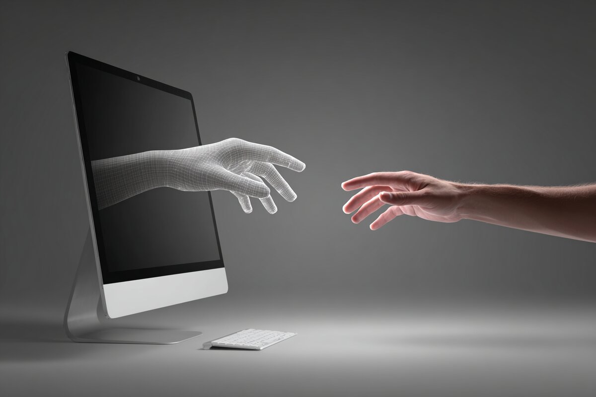 Hướng dẫn viên thân thiện với gesture chỉ dẫn